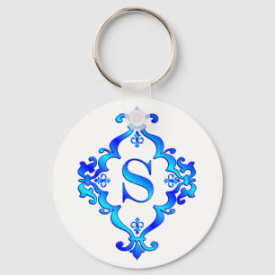 Chaveiro Azul da letra S