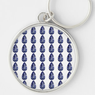 Chaveiro Azul de apphire em forma de pera