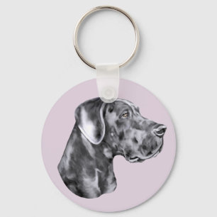 Chaveiro Azul de great dane Uncropped
