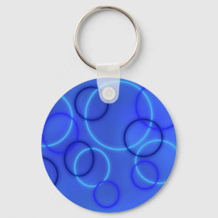 Chaveiro azul de néon da bolha