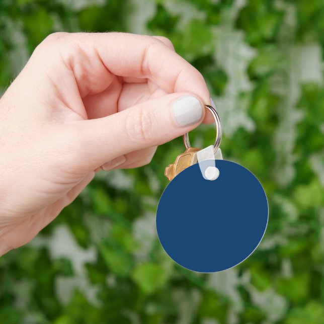 Chaveiro Azul do Marinho Personalizado - Pedidos e (Mão)