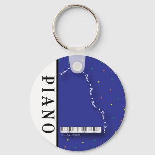 Chaveiro azul do piano de cauda
