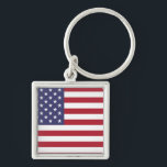 CHAVEIRO azul e branco do pavilhão dos EUA<br><div class="desc">Bandeira vermelha e azul dos EUA</div>