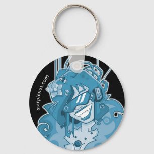 chaveiro azul elétrico