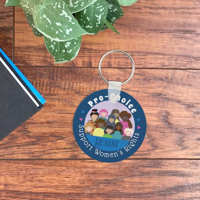 Chaveiro Azul Feminista Pró-Escolha (Pro-choice feminist blue keychain .
)