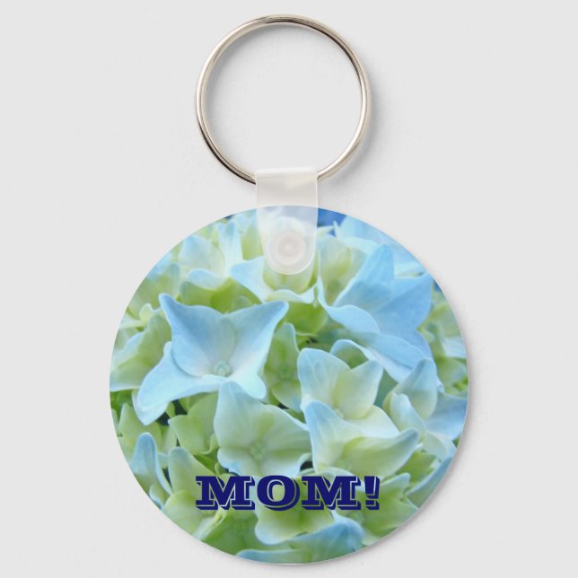 CHAVEIRO azul Flores de Hydrangea Floral (Frente)