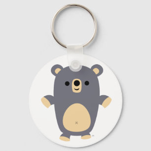 Chaveiro azul grande do urso dos desenhos animados