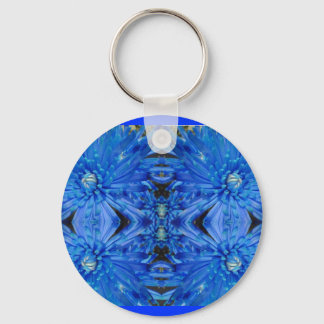 Chaveiro azul grande espelhado