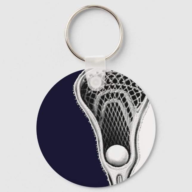 Chaveiro Azul Marinho de Lacrosse (Frente)