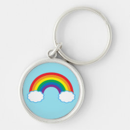 Chaveiro Azul-nuvens de arco-íris