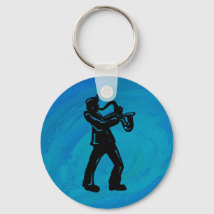 Chaveiro Azul Saxofone de Nova York Boogie Nights