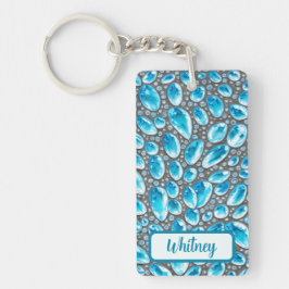 Chaveiro Azul Topaz e Prata Inspirada (06)