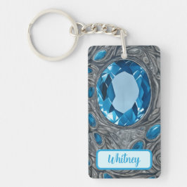 Chaveiro Azul Topaz e Prata Inspirada (10)