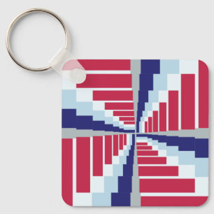Chaveiro Azul Vermelho Branco