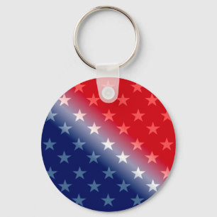 Chaveiro azul vermelho patriótico americano