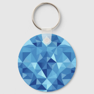 Chaveiro Azulejo de Mosaico Geométrico Azul Padrão