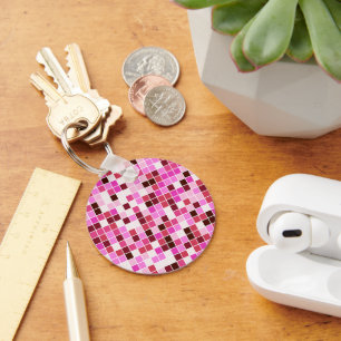 Chaveiro Azulejos de piscina, Azulejos de mosaico cor-de-ro