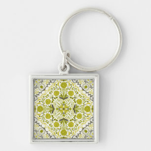 Chaveiro Azulejos Florais em verde