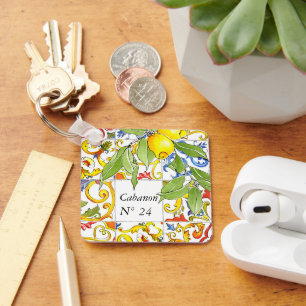 Chaveiro Azulejos italianos majolica coloridos da Trendy 