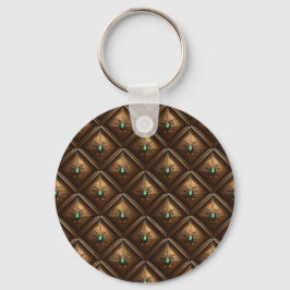 Chaveiro Azulejos ouros Com Emeralds