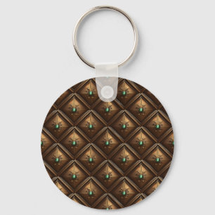 Chaveiro Azulejos ouros Com Emeralds