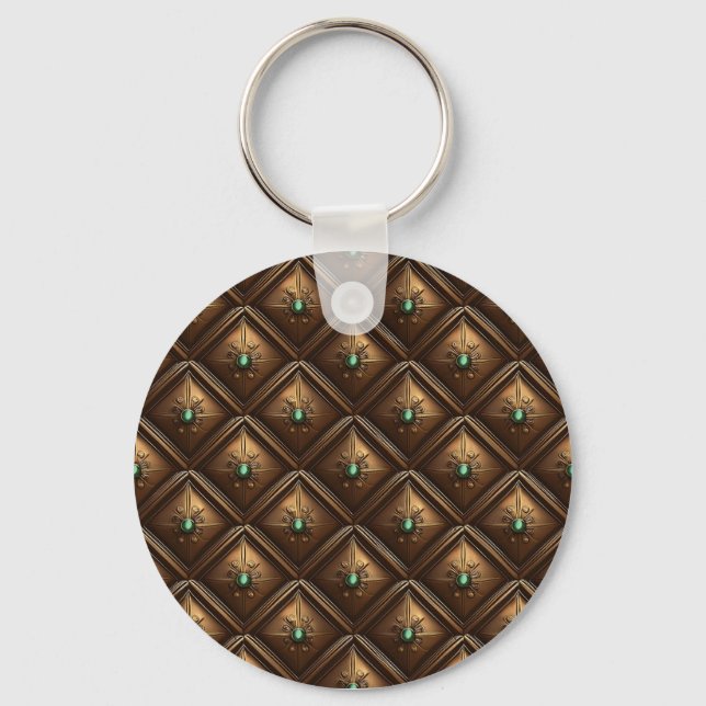 Chaveiro Azulejos ouros Com Emeralds (Frente)