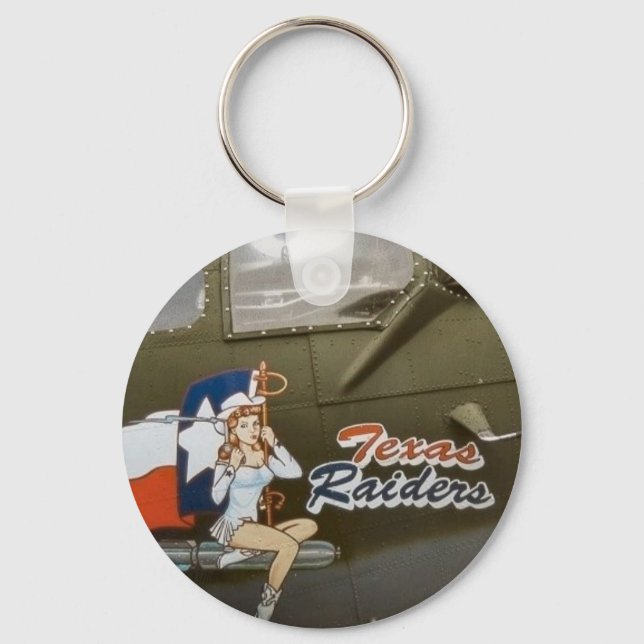 Chaveiro B17 Texas Raiders Nose Art (Frente)