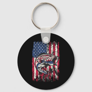 Chaveiro B Camisa De Pesca Americana Pavilhão Dos Eua Tee M