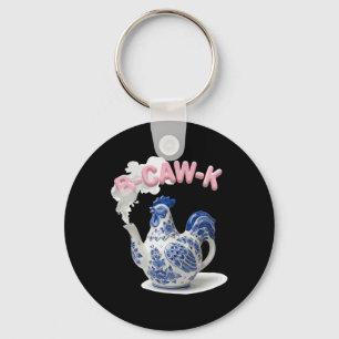 Chaveiro B-caw-k Bule de Galinha de Porcelana Engraçado Ama