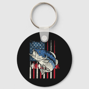Chaveiro B Fish Us Bandeira Americana Pescadores Patriótico