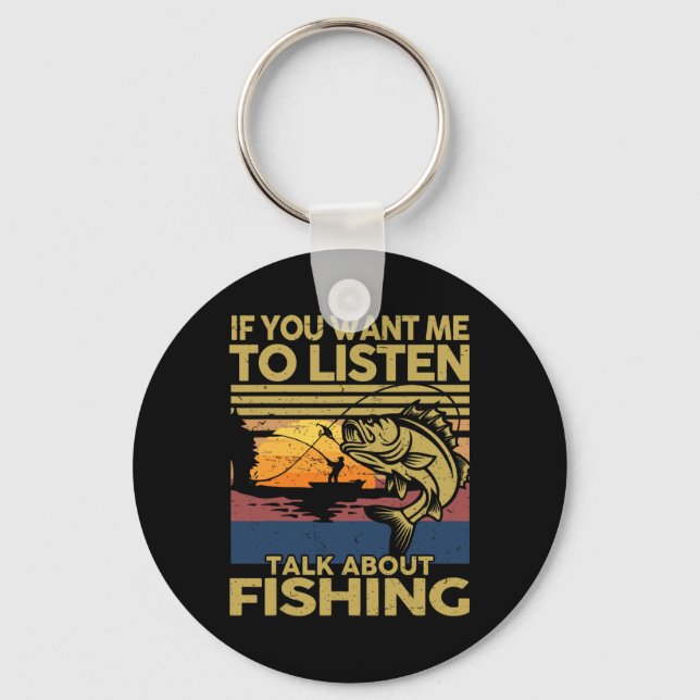 Chaveiro B Pai Se Quiser Que Eu Ouça Falar Sobre Pesca- (Frente)