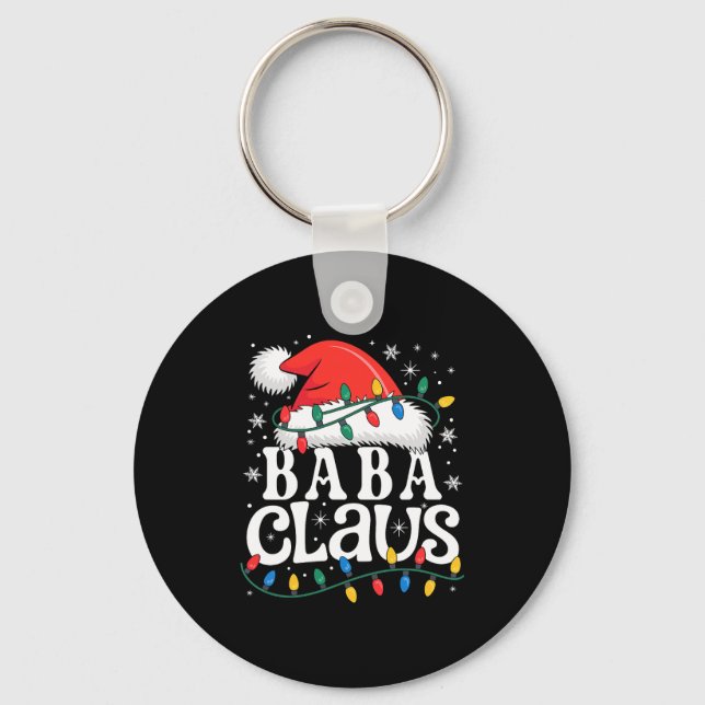 Chaveiro Baba Claus Funny Xmas Christmas Grandma Holiday St (Frente)