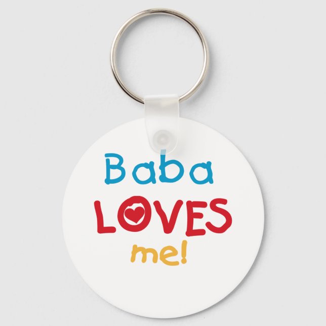 Chaveiro Baba me ama T-shirts e presentes (Frente)