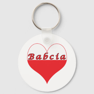 Chaveiro Babcia Polonês Heart