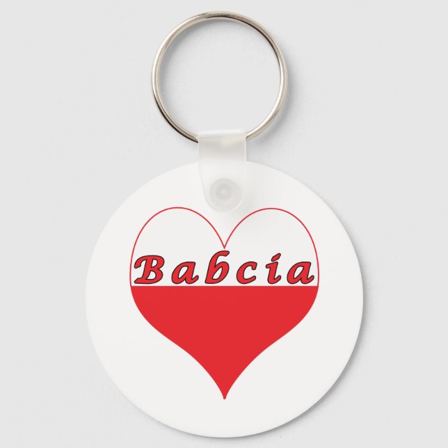 Chaveiro Babcia Polonês Heart (Frente)
