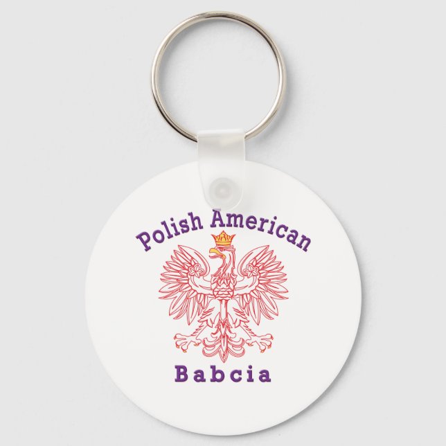 Chaveiro Babcia polonesa americana (Frente)