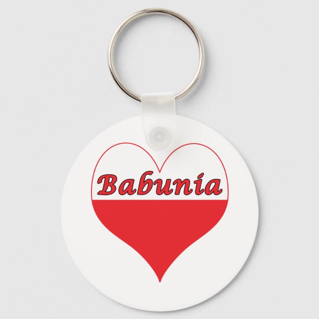 Chaveiro Babunia Polonês Heart (Frente)