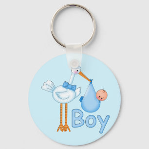 Chaveiro Baby Boy com Stork
