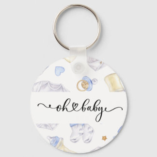 Chaveiro Baby Boy Keychain | Baby Shower Favor Keepsake
