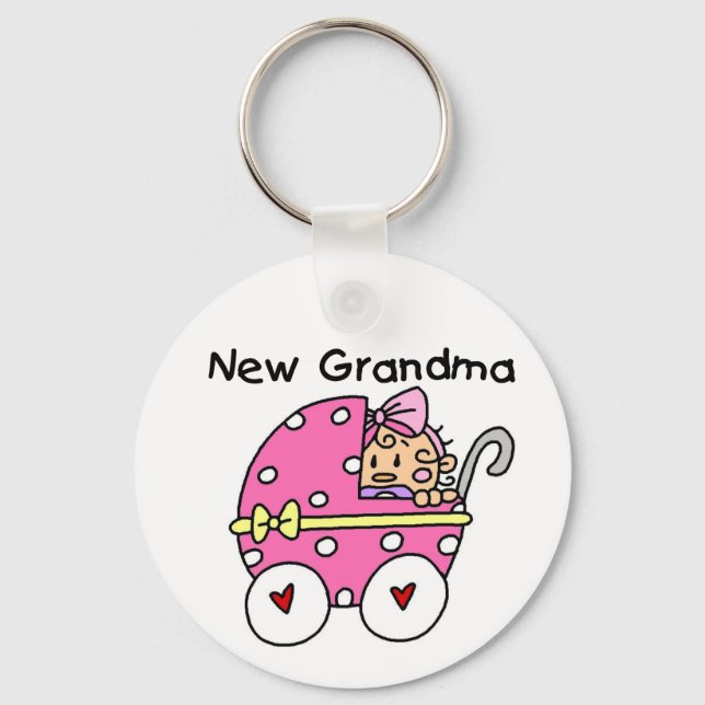 Chaveiro Baby Girl New Grandma T-shirts e presentes (Frente)