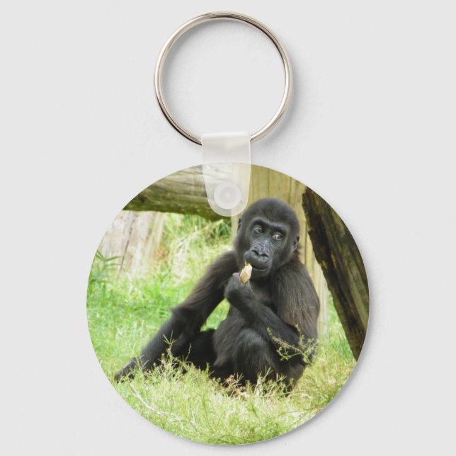 Chaveiro Baby Gorilla Snacking (Frente)