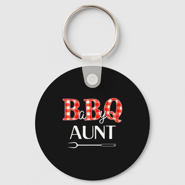 Chaveiro Baby Shower Aunt Bbq Party Cute Matching Family  (Frente)