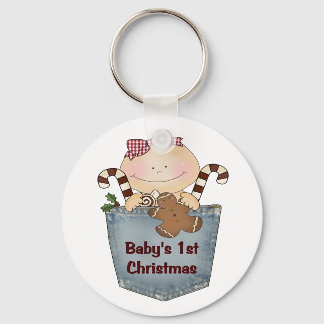 Chaveiro Baby's First Christmas (Frente)