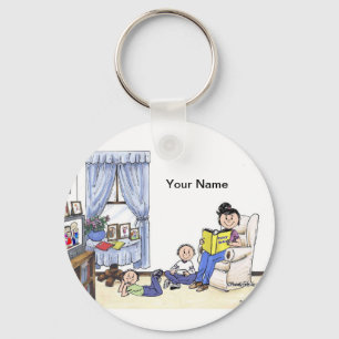 Chaveiro Babysitter, 2 Boys Cerâmica Ornament