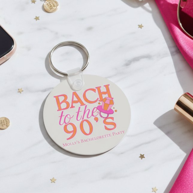 Chaveiro Bach to the 90s - Design de Festa de solteira retr (90s Retro Bachelorette Keychain)