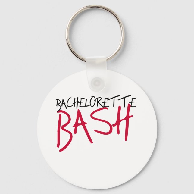 Chaveiro Bachelorette preto/vermelho Bash (Frente)