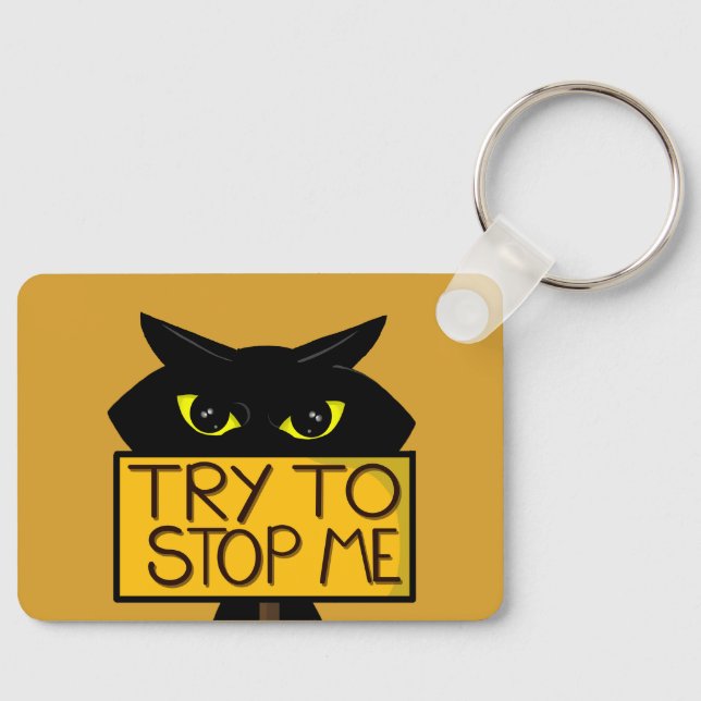 Chaveiro Bad Boogie -O Gato- "Tente" KeyChains engraçados (Frente)