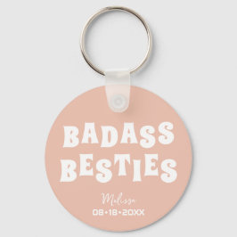 Chaveiro Badass Besties Engraçado Bridesmaid Favor Gift