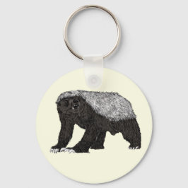 Chaveiro Badass Honey Badger Aearless Attitude Animal Art