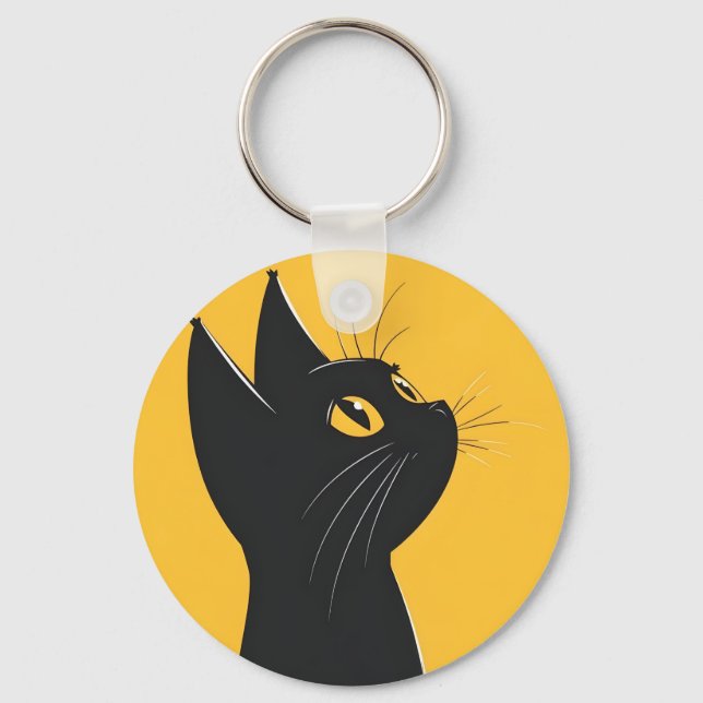 Chaveiro Badge keychain cat (Frente)